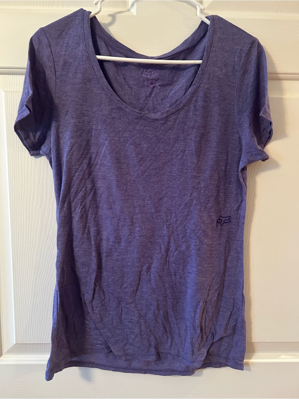 Fox Purple Heather Scoop Neck Short Sleeve Tee
